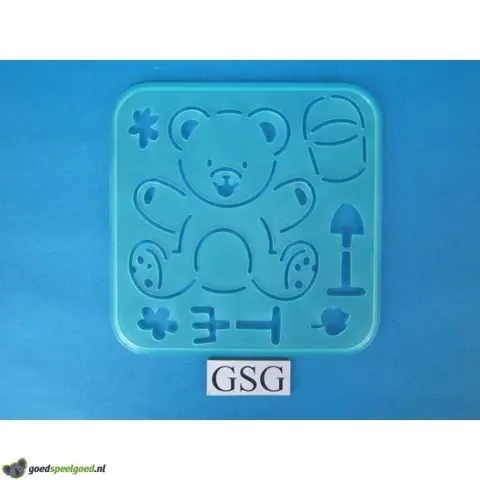 Tekensjabloon beer buiten spelen nr. 4660-01