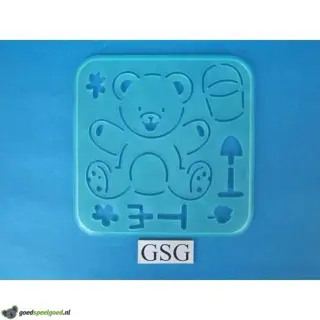 Tekensjabloon beer buiten spelen nr. 4660-01