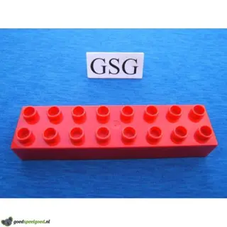 Basisblok rood 16 noppen