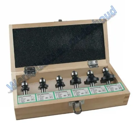 Bovenfrezen set 6-delig afrondfrezen