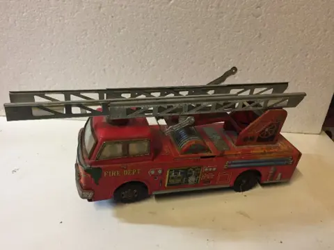 Brandweer blikken speelgoed Yonezawa 1960