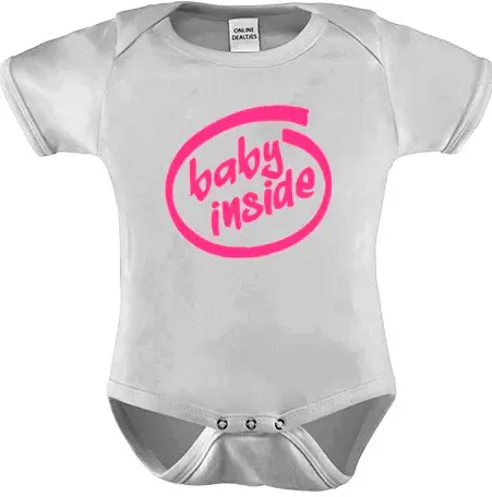 Gave baby kleding blanco en met teksten,heel veel keuze.