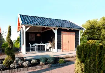 Tuinhuis in douglas hout