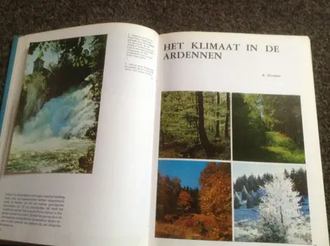 Boek van natuur en het klimaat van in de ardennen