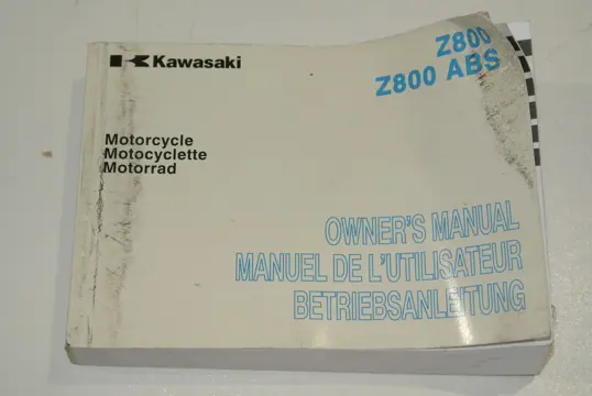 INSTRUCTIEBOEKJE Kawasaki Z 800 2013 - 2014