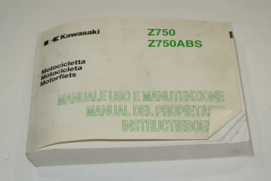 INSTRUCTIEBOEKJE Kawasaki Z 750 2004 - 2006