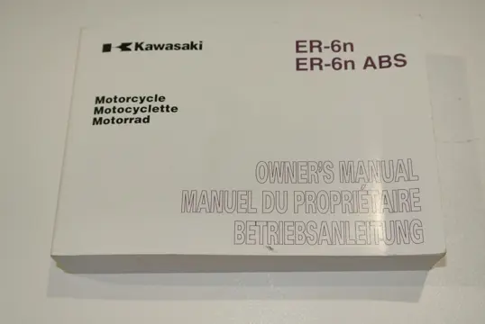 INSTRUCTIEBOEKJE Kawasaki ER 6 2005 - 2008