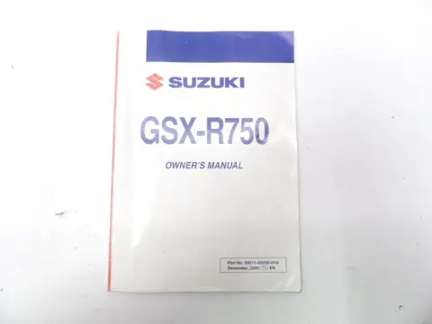 INSTRUCTIEBOEKJE Suzuki GSX R 750 2006 - 2007