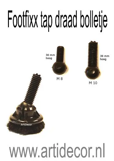 Footfixx schroefdraad bolletje