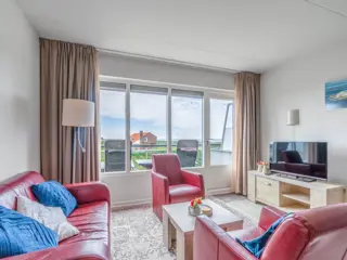 Appartement met royale gezellige living met zicht op De Koog