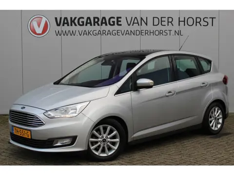 Ford C-MAX 1.0-125pk Titanium. Nette en goed onderhouden hoogzitter ! Volautm. airco dual, panoramad