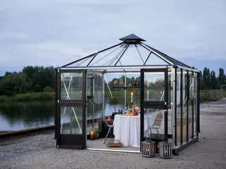 Tuinkas Oase 88: 296 x 296 x 279 cm (b x d x h)