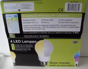 LED LAMP 4 LAMPEN PER DOOS ENERGIE ZUINIG WAT “LED” JE!