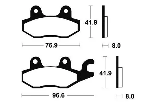 REMBLOKKEN ACHTER Triumph Tiger 1050 2007 - 2010