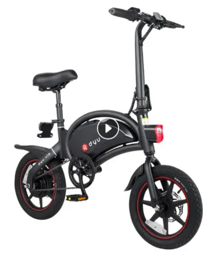 DYU D3+ Folding Moped Electric Bike 14 Inch Speed 45km Range