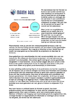 We zijn bekend met het feit dat....