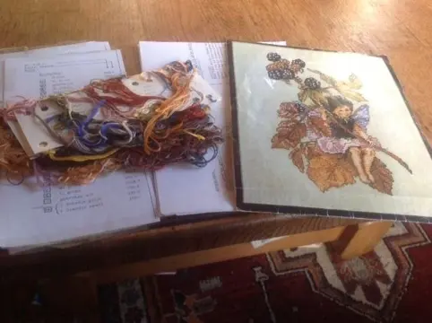 Borduurpatroon , bramenmeisje - Lanarte 33343