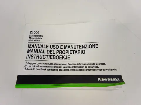 INSTRUCTIEBOEKJE Kawasaki Z 1000 2014 - 2016