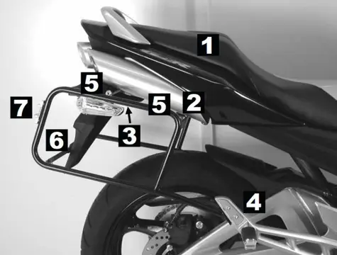 KOFFERBEUGELSET Suzuki GSR 600 2006 - 2009