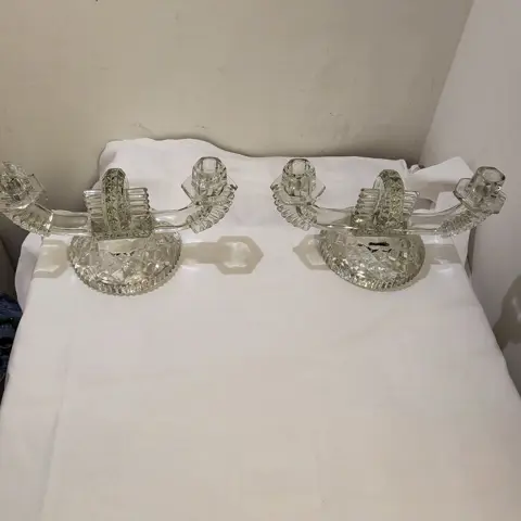 Feigl &amp; Morawetz - Depression Glass Double Candleholder