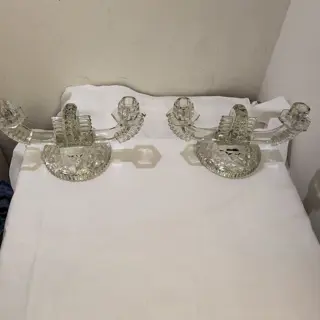 Feigl &amp; Morawetz - Depression Glass Double Candleholder