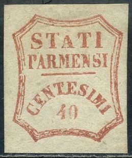 Italiaanse oude staten - Parma 1859 - Provisional Government, 40 cents vermilion. - Sassone N. 17