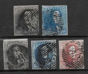 België 1849/1850 - Leopold I - OBP 1-2 en OBP 3-4en5