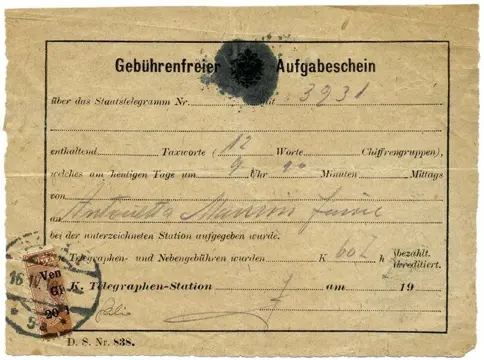 Italië - Julian Venetië 1919 - Victor Emmanuel III, rare split of 20 cents used as 10 cents on receipt. With certificate - Sassone N. 31f