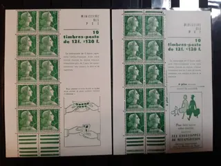 Frankrijk 1955 - 2 rare booklets - Yvert 1010-C1, 1010-C3 MNH
