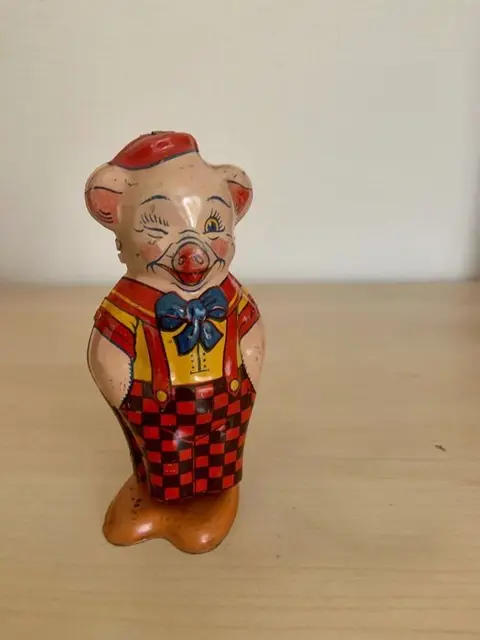 J Chein &amp; Co - Tin - Porky Pig - Clockwork -Wind Up -