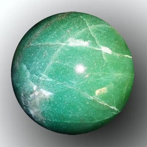 Groene kwarts bol, Aventurijn variëteit - 110×110×110 mm -