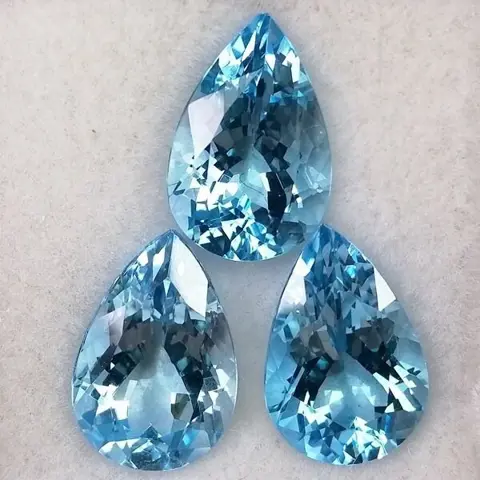 3 pcsBlauwe topaas - 20.26 ct