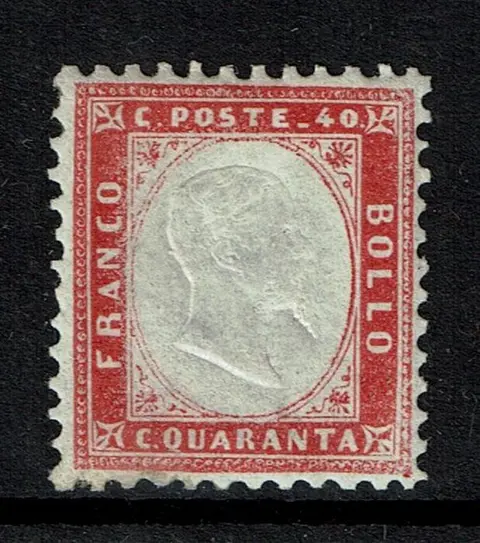 Koninkrijk Italië 1862 - 40 cents, effigy of V. Emmanuel. MNH - Sassone 3 d