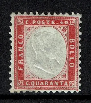 Koninkrijk Italië 1862 - 40 cents, effigy of V. Emmanuel. MNH - Sassone 3 d