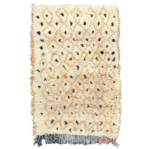 Vintage Moroccan Wool Beni Ourain Rug - Vloerkleed - 175 cm