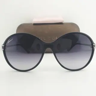 Gucci - Havana Black Logo Detail Temple - Zonnebril