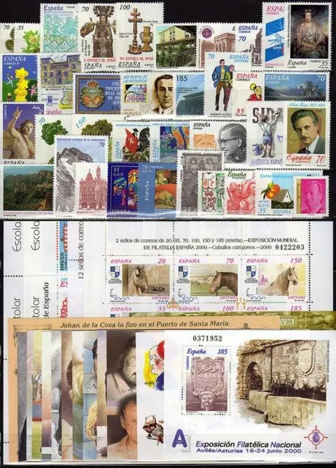 Spanje 2000 - Complete year 2000, mint unhinged
