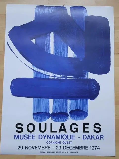 PierreSOULAGES - Affiche d'exposition d'apres "Soulages