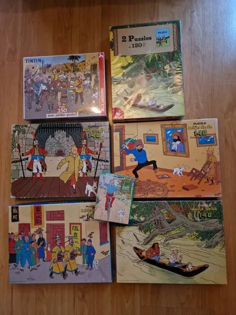 Tintin - Ensemble de 7 puzzles - (1975/1992)