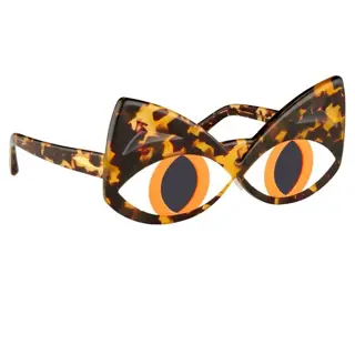 Yaz Bukey - Cat Eyes Tortoise By Linda Farrow - Zonnebril