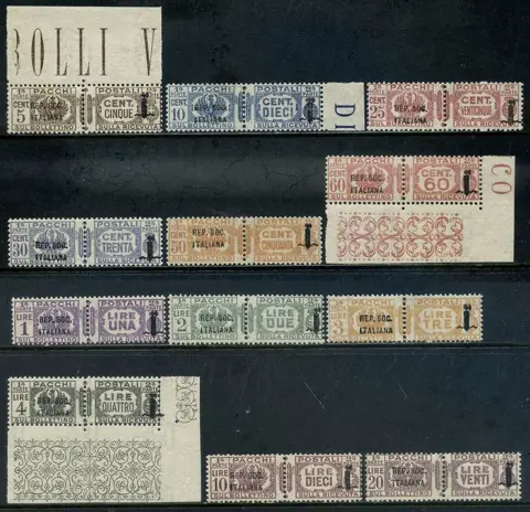 Italië 1944 - RSI – Postal parcels, set of 12 values; crisp and preserved in very good condition. With - Sassone P36/47