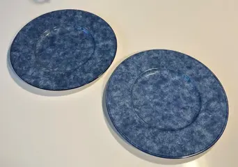 Christofle - Bord(en) (2) - Keramiek - Blue Sky - Decor