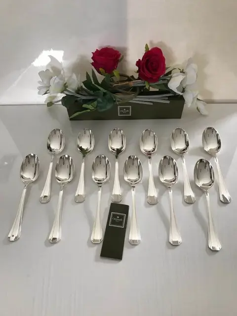 Christofle modèle Luc LANEL - Art Déco - Dessertlepels (12)