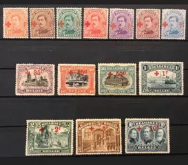 België 1918 - 'Rode Kruis' met rode opdruk - OBP/COB 150/63