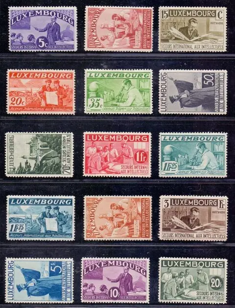 Luxemburg 1935 - Internationale hulp voor Intellectuelen - Yvert 259/273