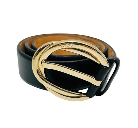 Tod's - Leather and Gold-plated buckle - Riem