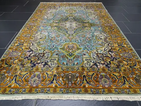 Edler Kaschmir Ghoum Seidenteppich - Tapijt - 190 cm - 120