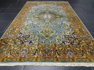 Edler Kaschmir Ghoum Seidenteppich - Tapijt - 190 cm - 120