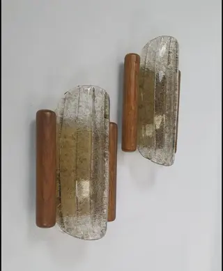 Wandlamp, wandlamp, glazen lamp, (2)