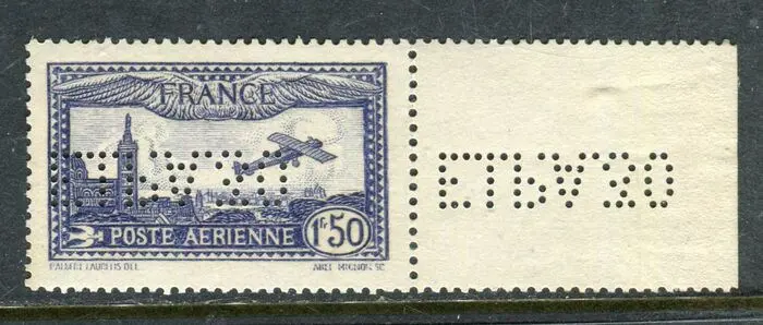 Frankrijk 1930 - Rare n° 6c MNH, sheet edge, Schollmeyer certificate